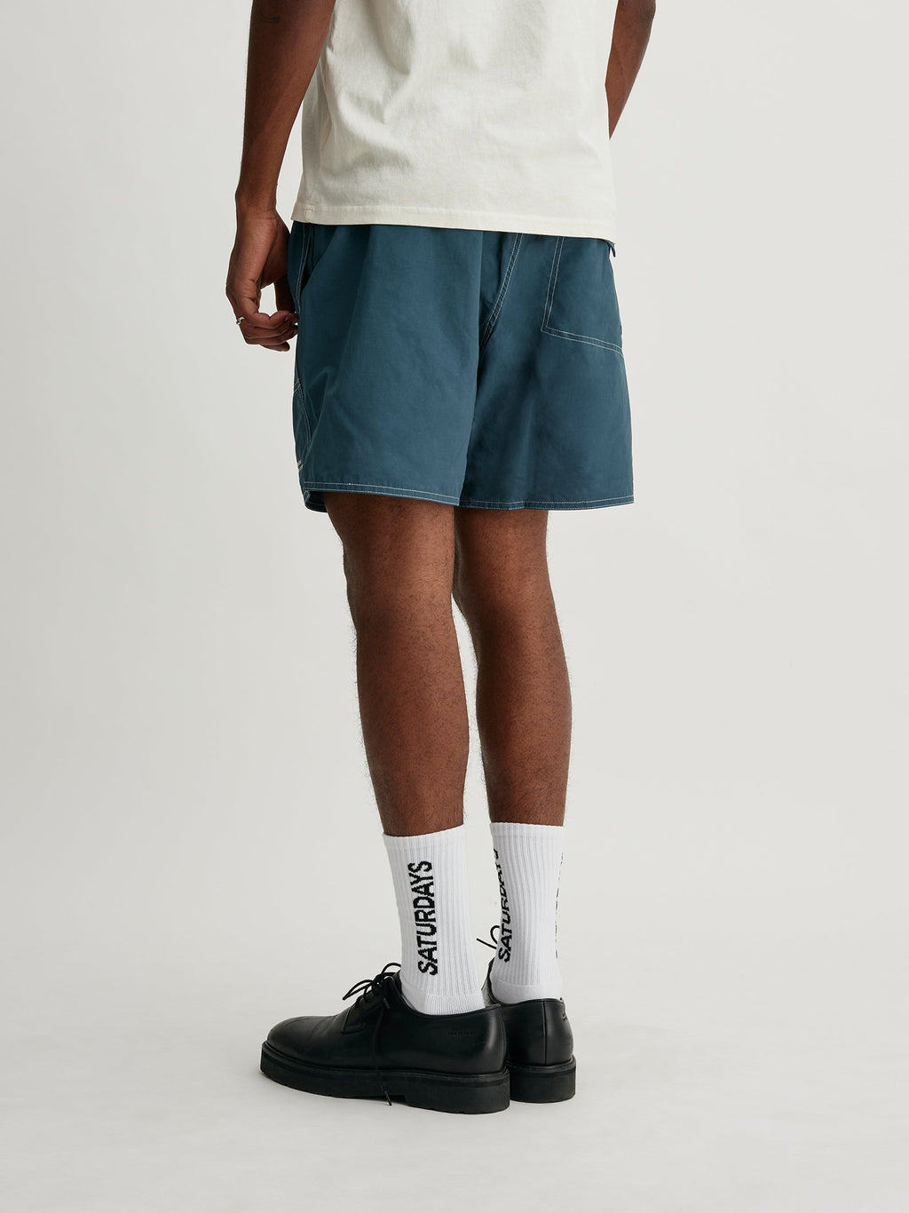 Green | Talley Contrast Stitch Swim Shorts | Saturdays NYC