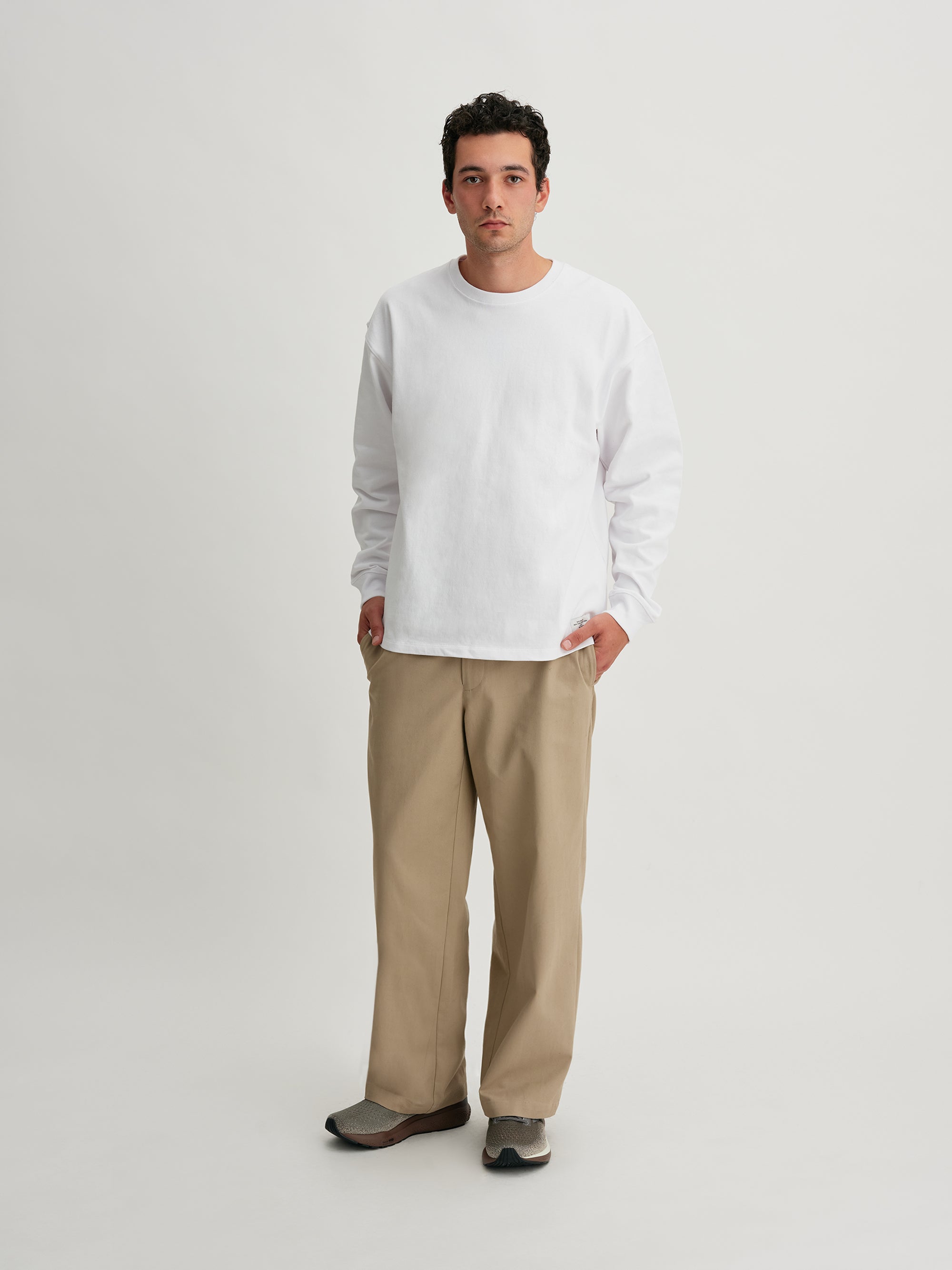 White | Max Weight LS Tee | Saturdays NYC