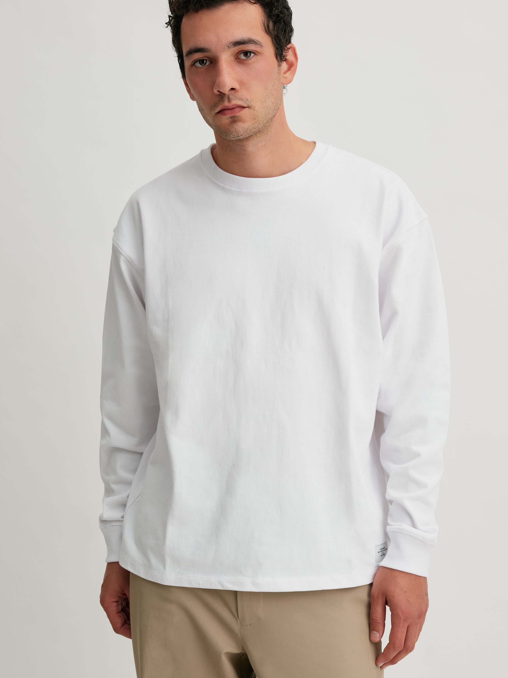 White | Max Weight LS Tee | Saturdays NYC