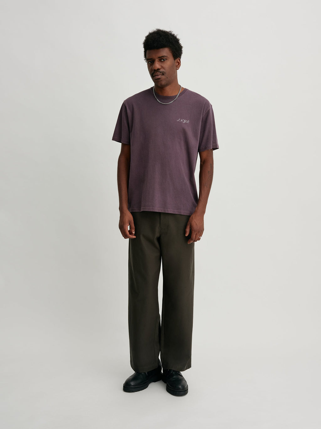 Deep Purple | Pigment Dyed SS Tee | Saturdays NYC