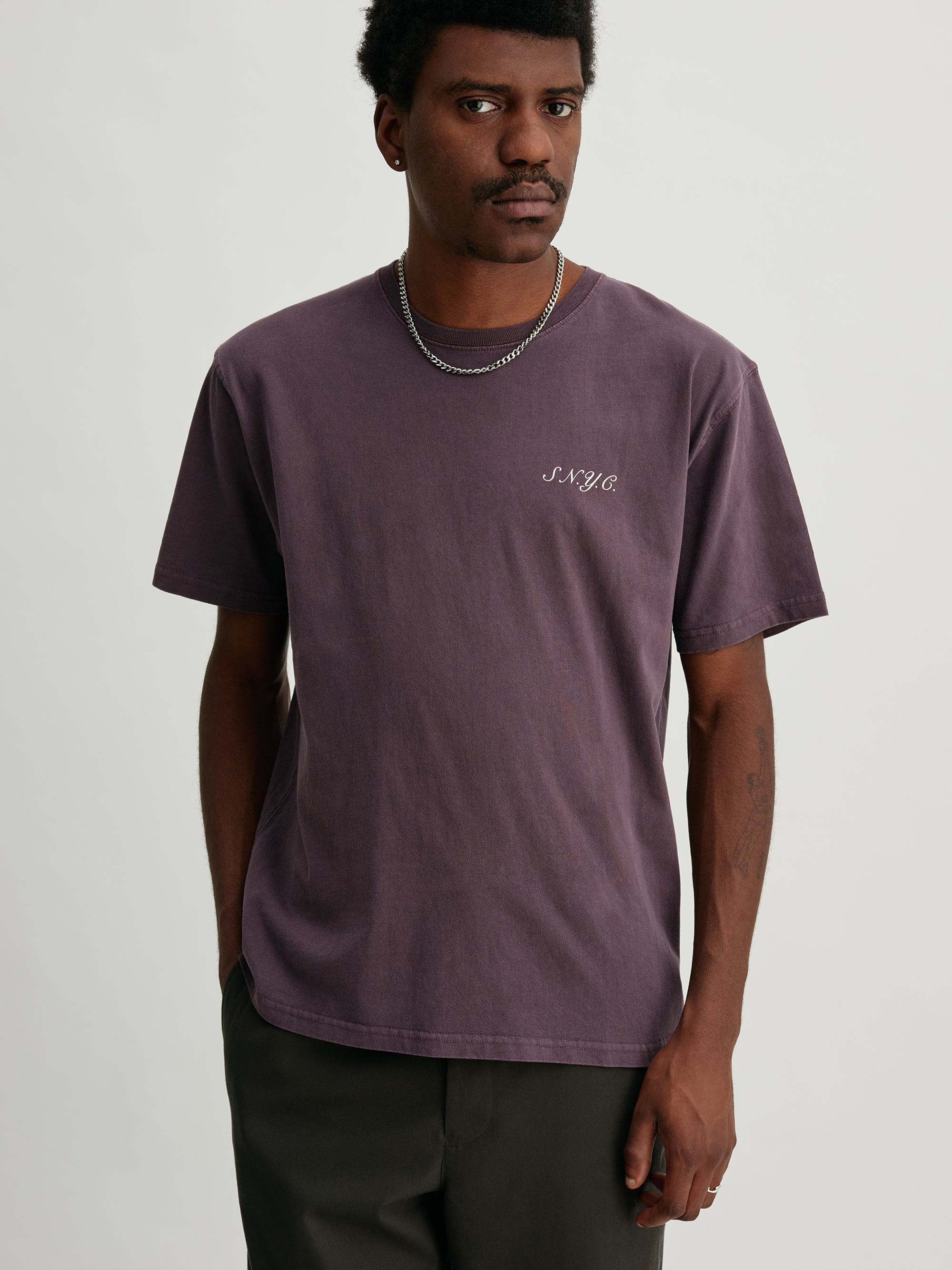 Deep Purple | Pigment Dyed SS Tee | Saturdays NYC