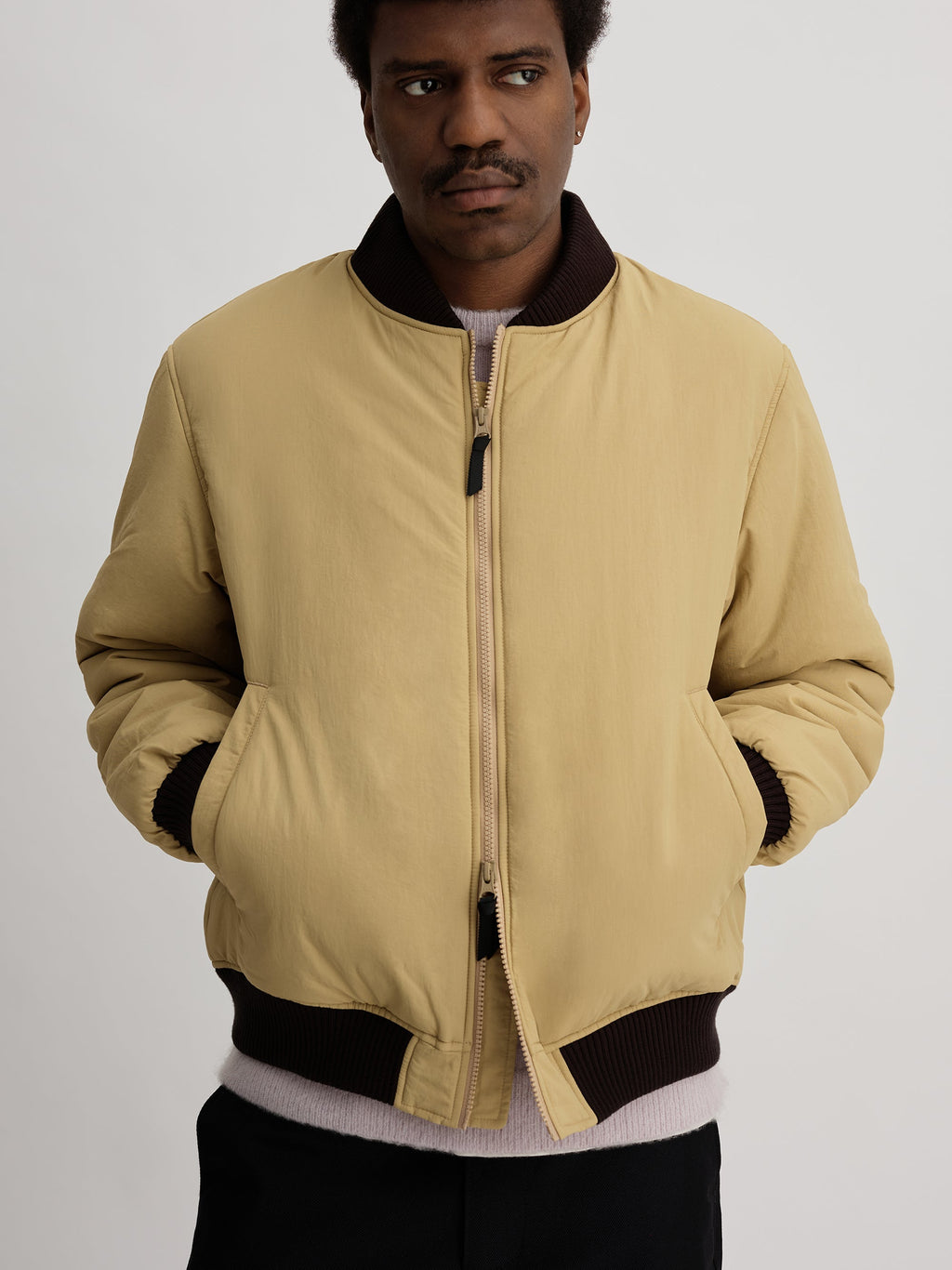 Beige | Padded Zip Blouson | Saturdays NYC