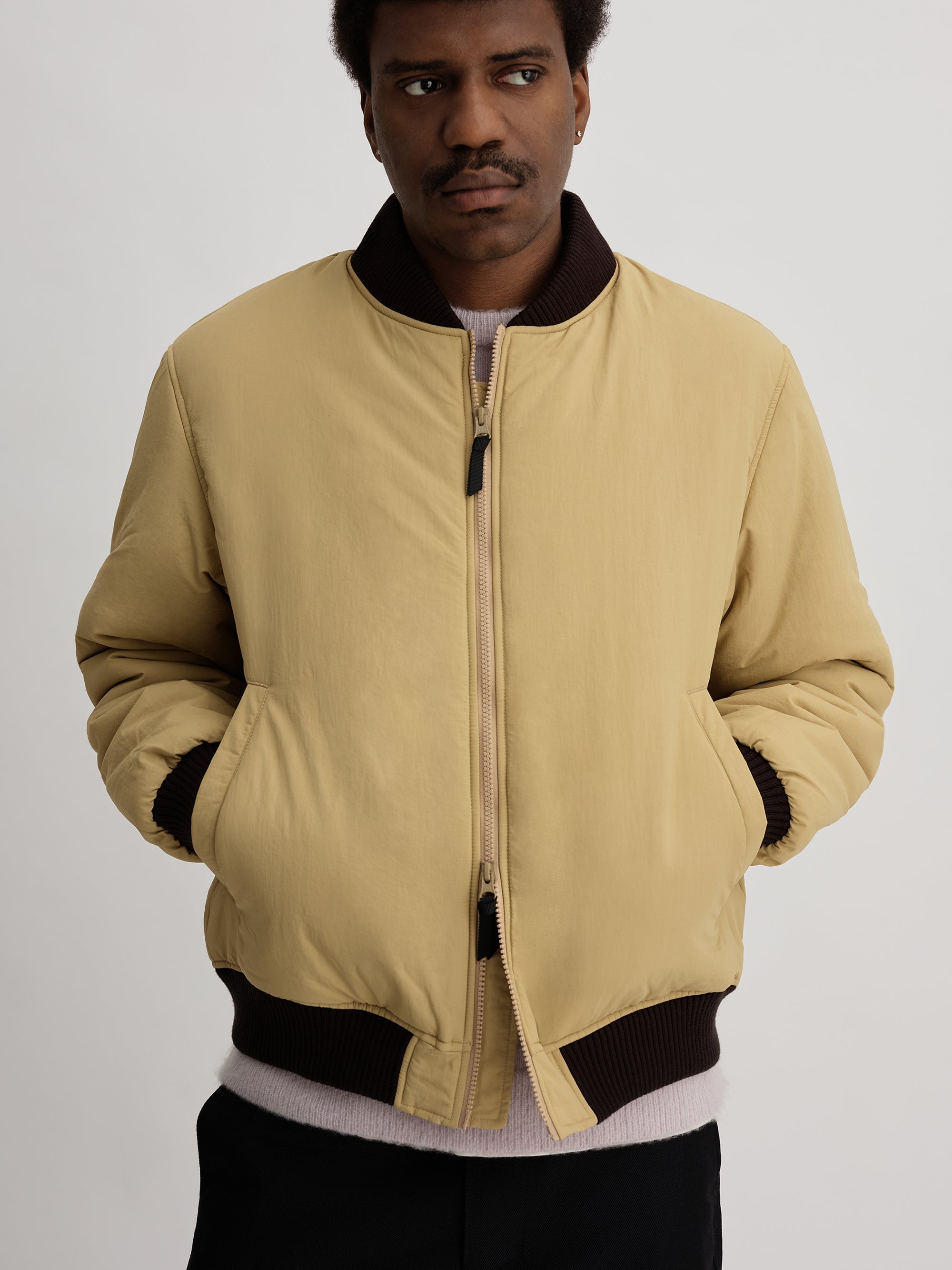 Beige | Padded Zip Blouson | Saturdays NYC