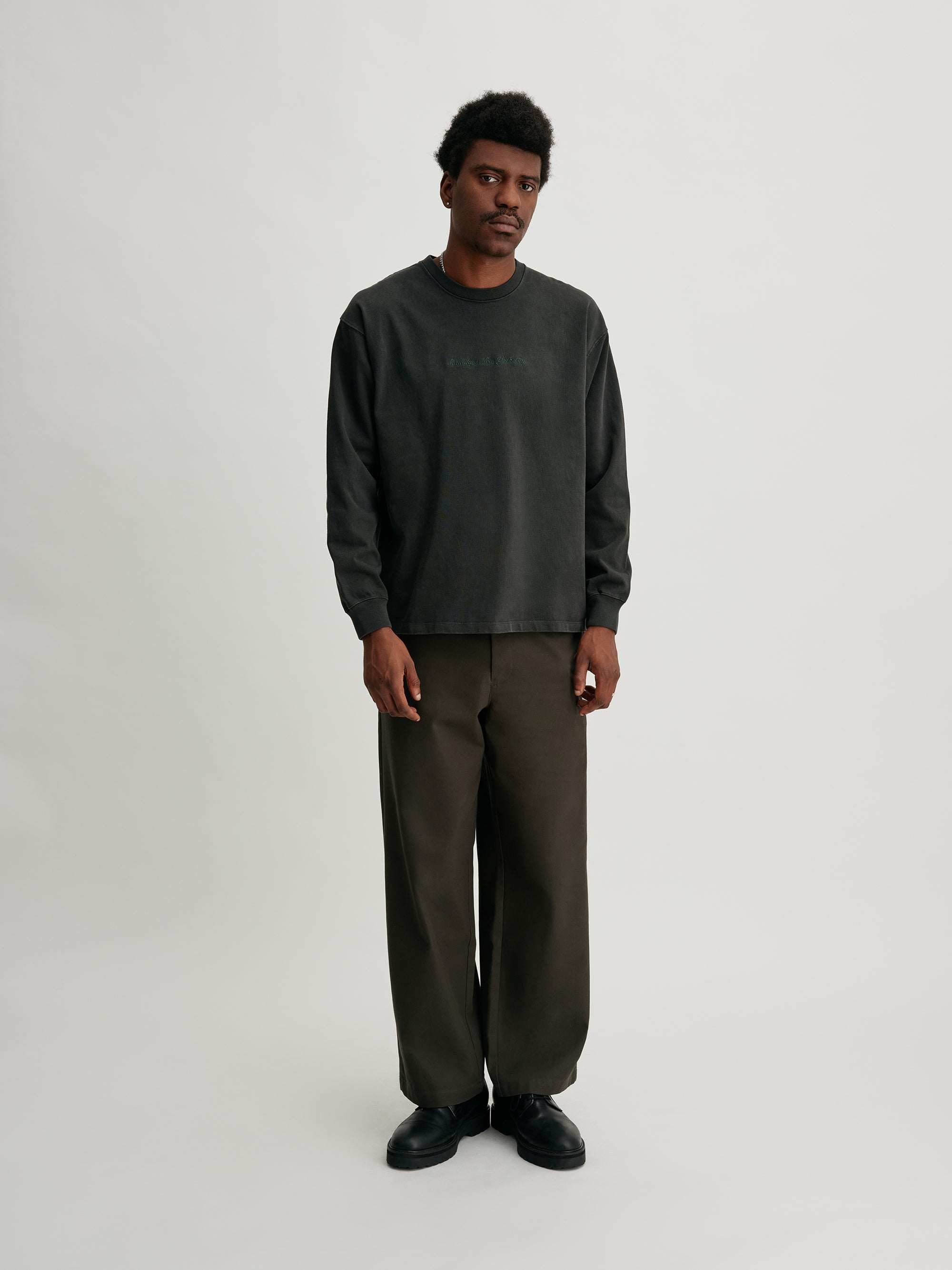 Black | Heavy Weight Pigment LS Tee | Saturdays NYC