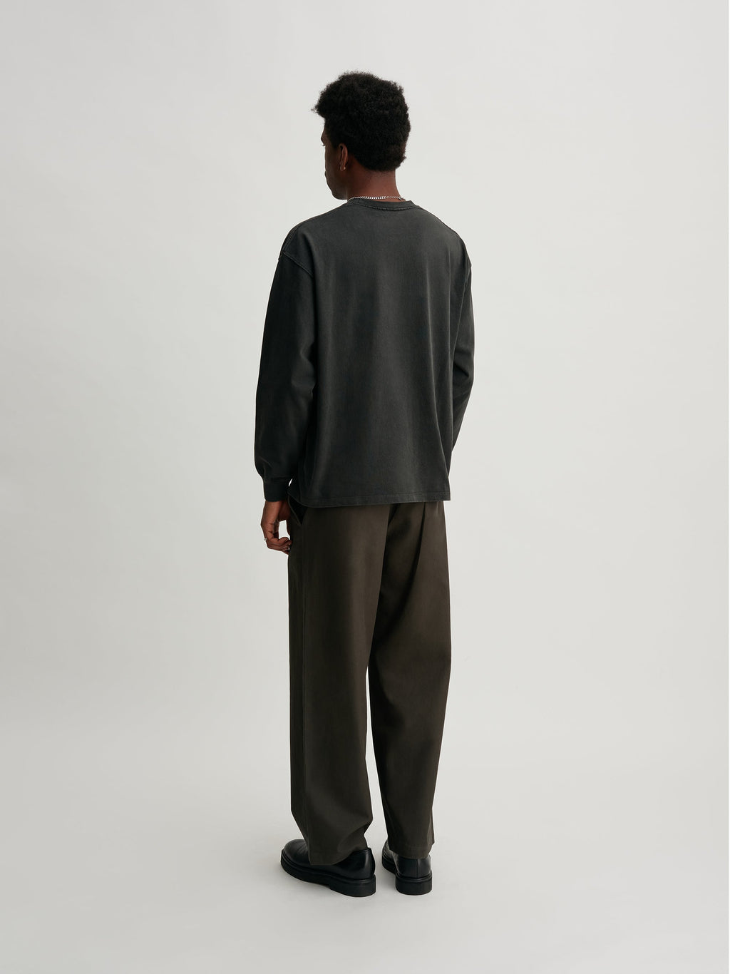 Black | Heavy Weight Pigment LS Tee | Saturdays NYC