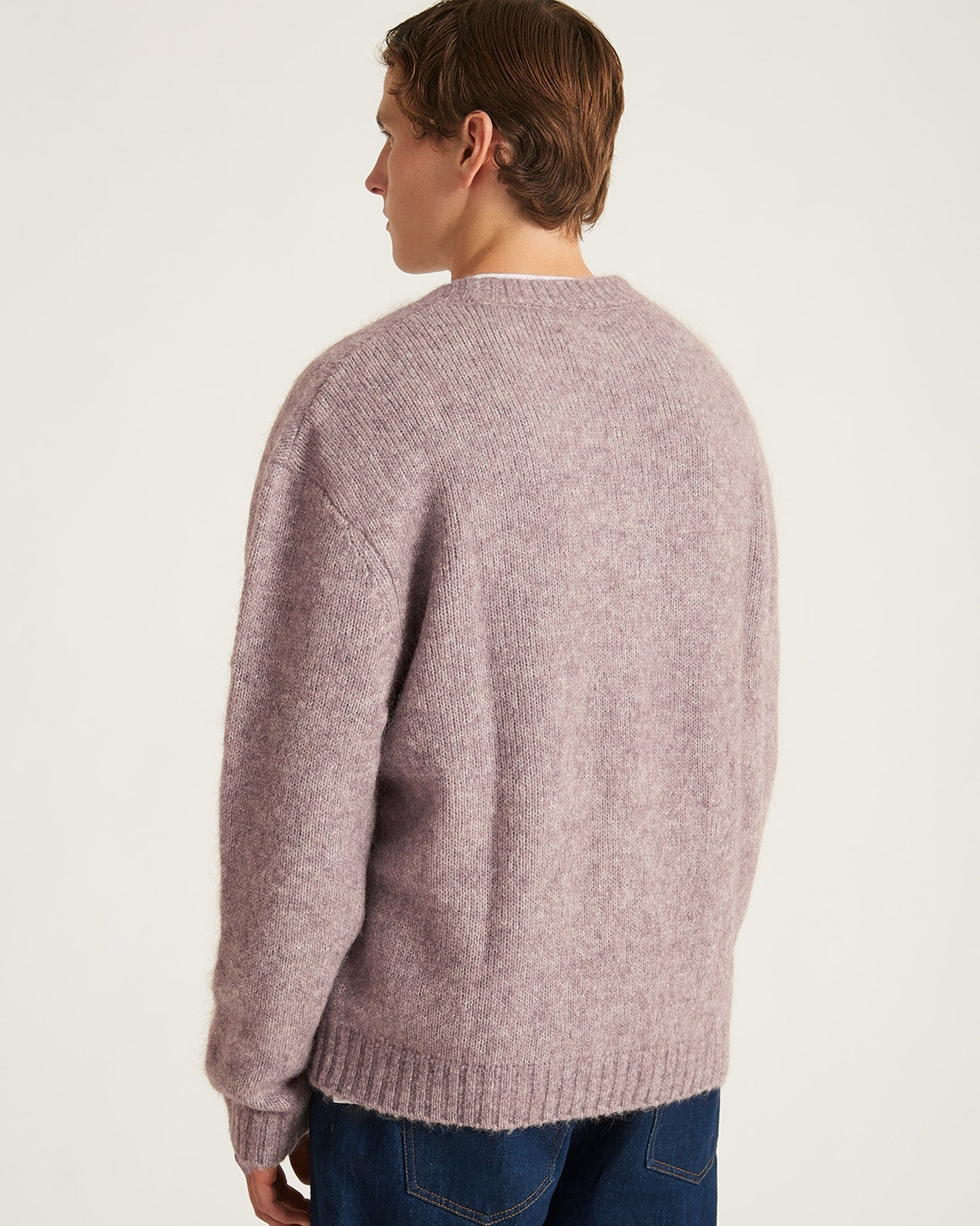 Pumice | Michael Shaggy Wool Cardigan