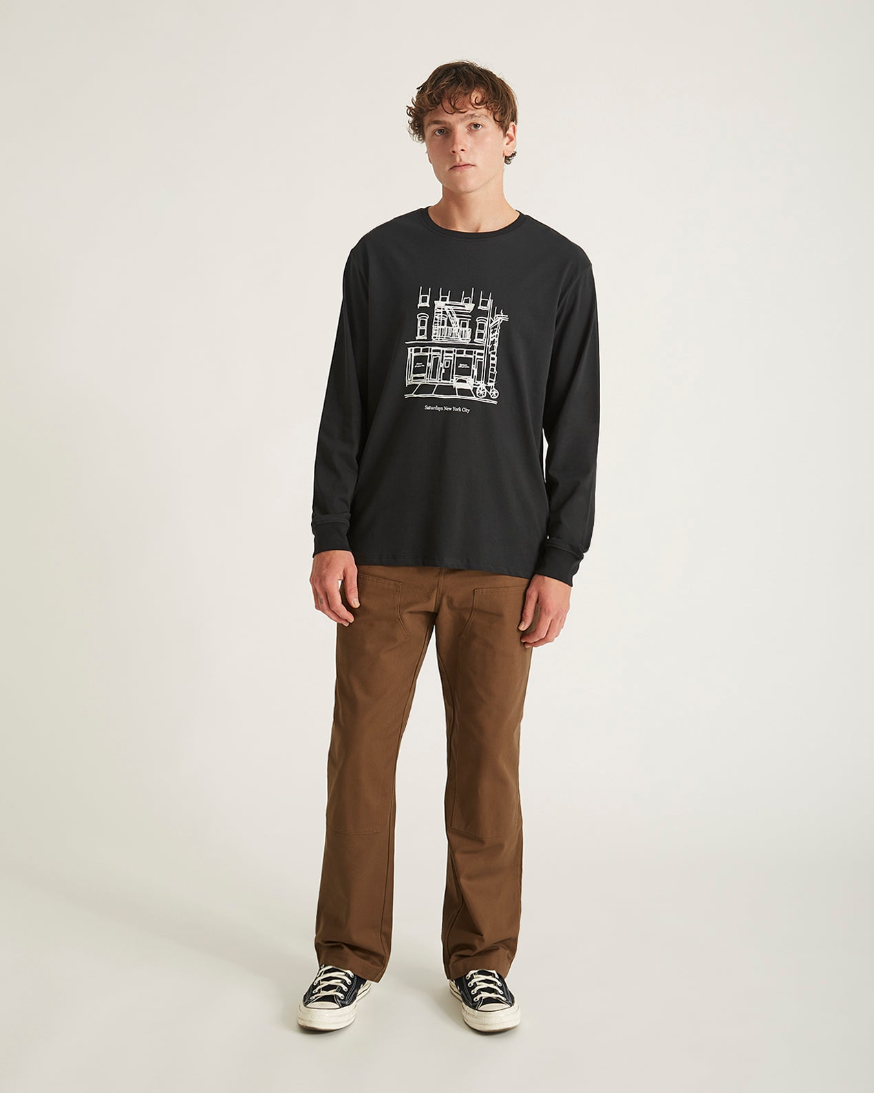 Black | Cafe Standard LS Tee