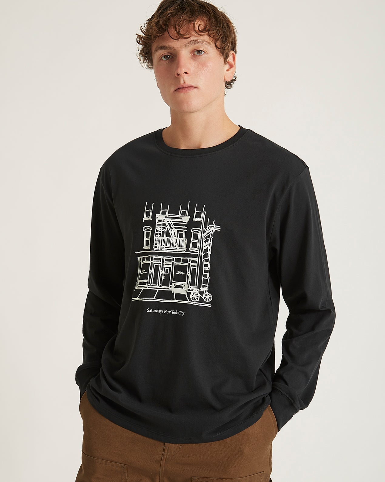 Black | Cafe Standard LS Tee