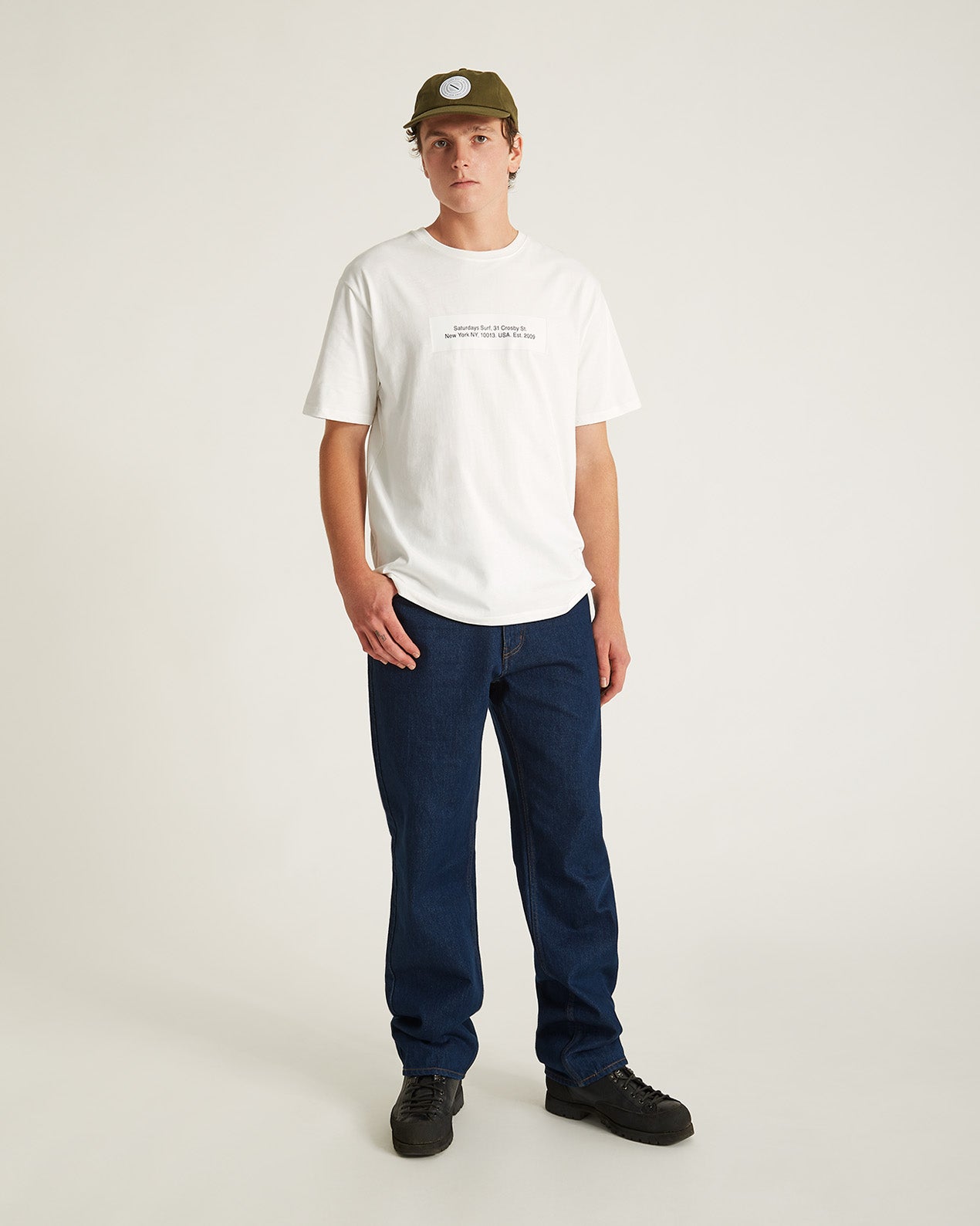 Ivory | Saturdays Block Standard SS Tee