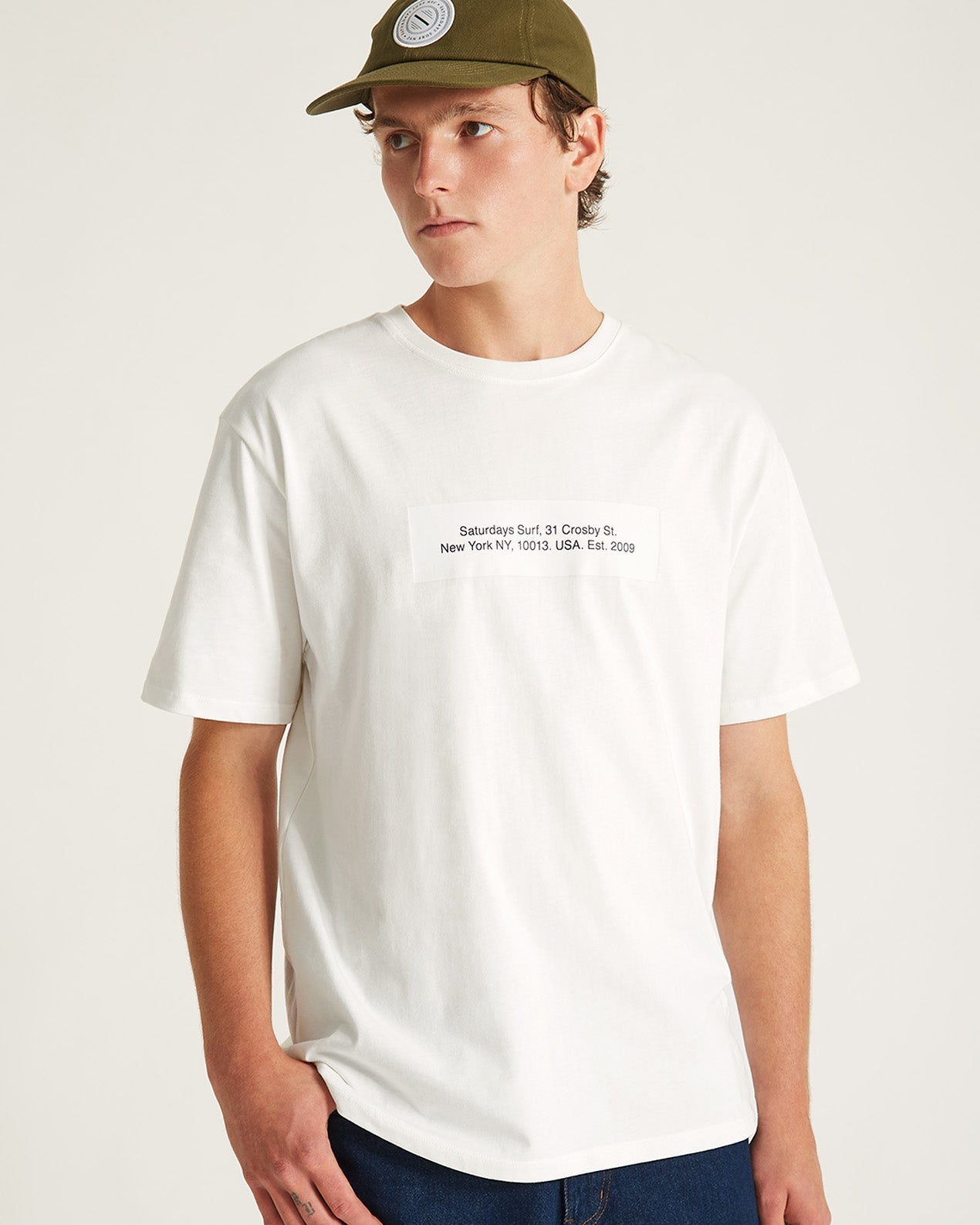 Ivory | Saturdays Block Standard SS Tee