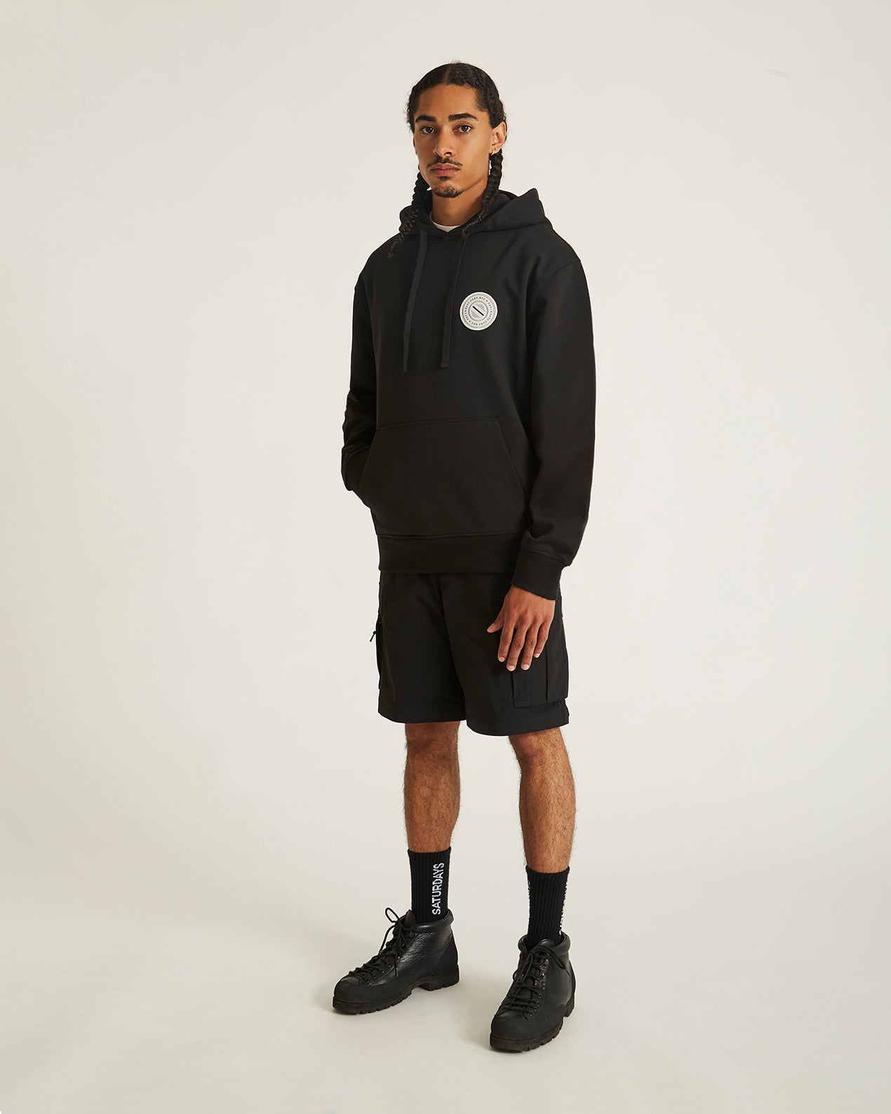 Black | Ditch Slash Badge Hoodie